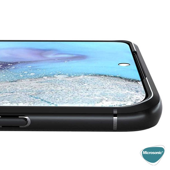Microsonic Samsung Galaxy A31 Kılıf Kickstand Ring Holder Siyah 4