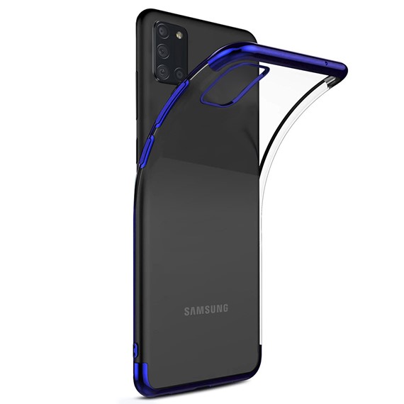 Microsonic Samsung Galaxy A31 Kılıf Skyfall Transparent Clear Mavi 2