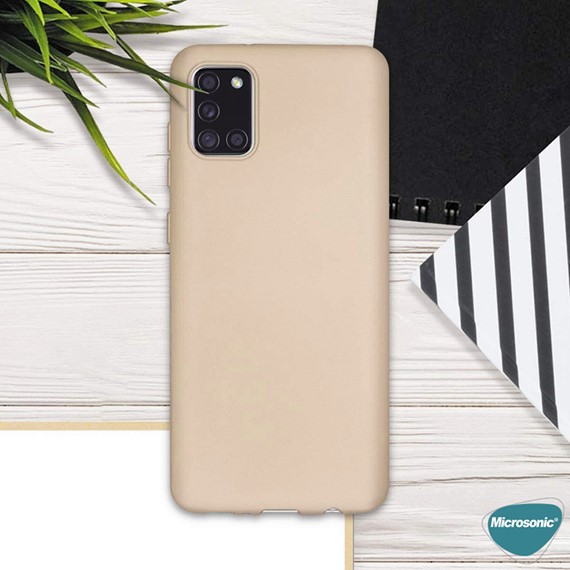 Microsonic Matte Silicone Samsung Galaxy A31 Kılıf Lacivert 3