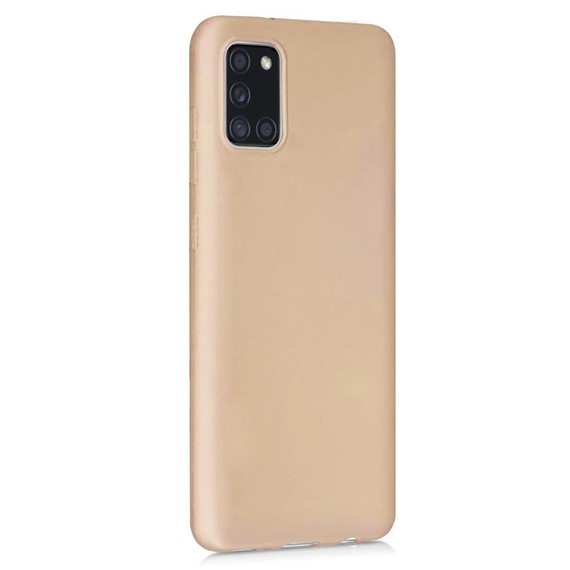 Microsonic Matte Silicone Samsung Galaxy A31 Kılıf Gold 2