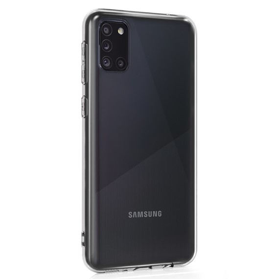 Microsonic Samsung Galaxy A31 Kılıf Transparent Soft Beyaz 2