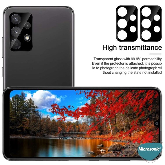 Microsonic Samsung Galaxy A32 4G Kamera Lens Koruma Camı V2 Siyah 5
