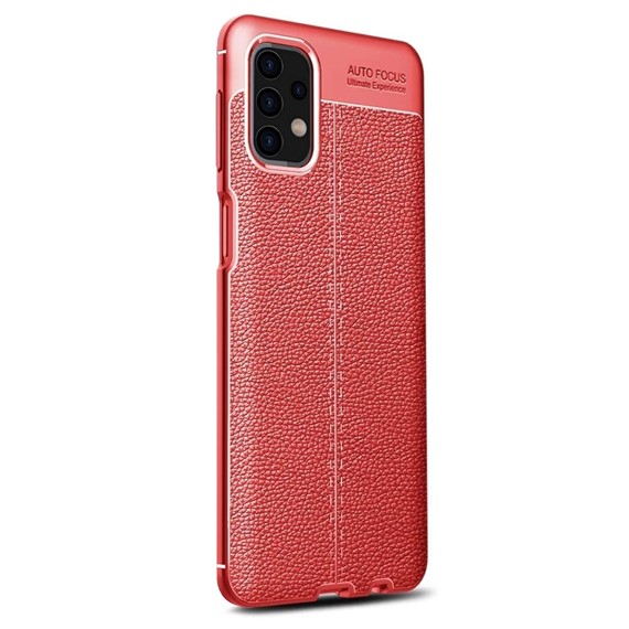 Microsonic Samsung Galaxy A32 4G Kılıf Deri Dokulu Silikon Kırmızı 2