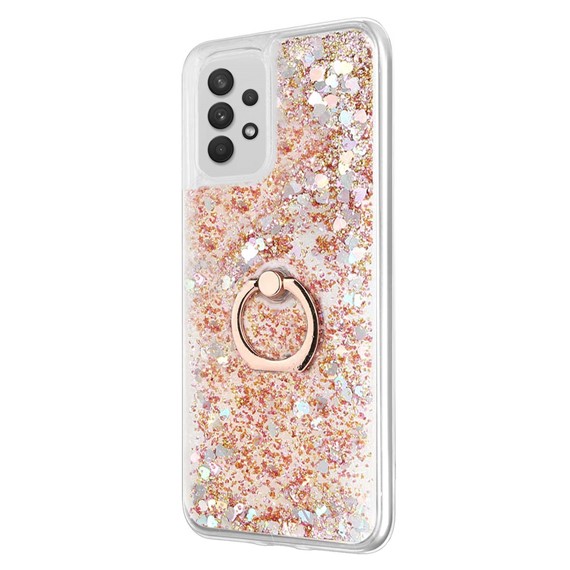 Microsonic Samsung Galaxy A32 4G Kılıf Glitter Liquid Holder Gold 2