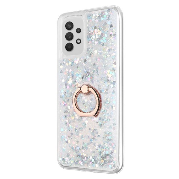 Microsonic Samsung Galaxy A32 4G Kılıf Glitter Liquid Holder Gümüş 2