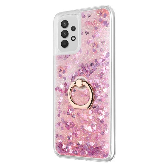 Microsonic Samsung Galaxy A32 4G Kılıf Glitter Liquid Holder Pembe 2