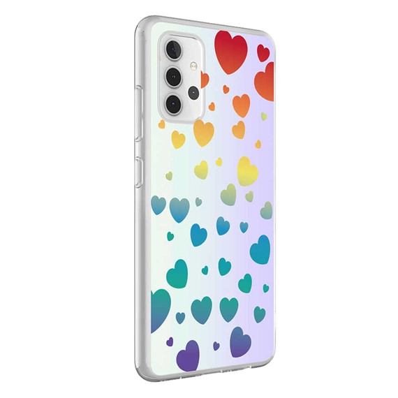 Microsonic Samsung Galaxy A32 4G Braille Feel Desenli Kılıf Heart 2