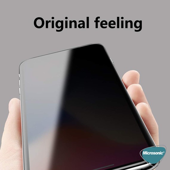 Microsonic Xiaomi Redmi A3 Privacy 5D Gizlilik Filtreli Cam Ekran Koruyucu Siyah 4