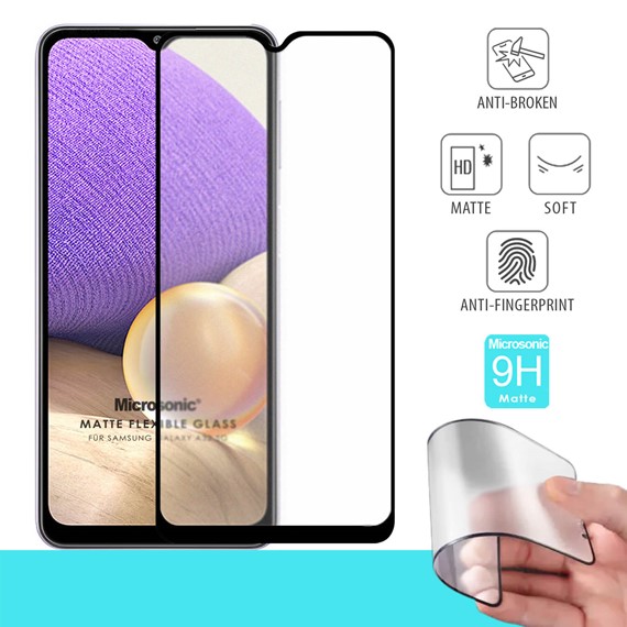 Microsonic Samsung Galaxy A32 5G Seramik Matte Flexible Ekran Koruyucu Siyah 1