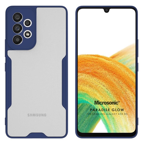 Microsonic Samsung Galaxy A33 5G Kılıf Paradise Glow Lacivert 1