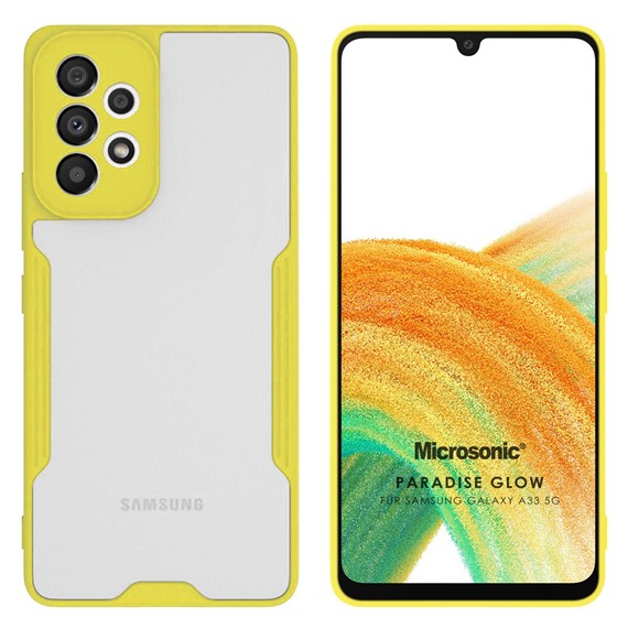 Microsonic Samsung Galaxy A33 5G Kılıf Paradise Glow Sarı 1