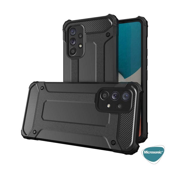 Microsonic Samsung Galaxy A33 5G Kılıf Rugged Armor Gümüş 6