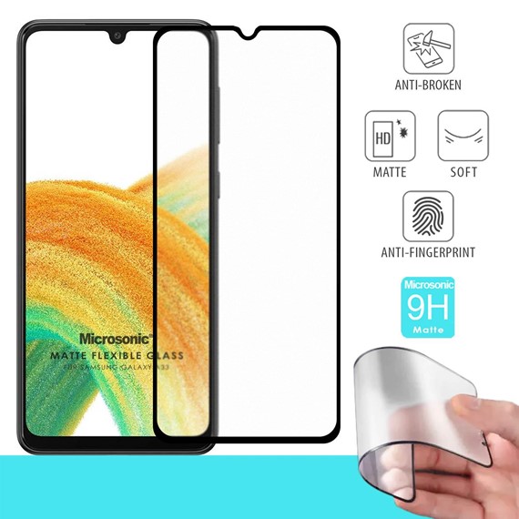 Microsonic Samsung Galaxy A33 5G Seramik Matte Flexible Ekran Koruyucu Siyah 1