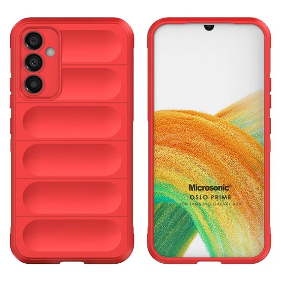 Microsonic Samsung Galaxy A34 Kılıf Oslo Prime Kırmızı 1