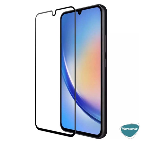 Microsonic Xiaomi Redmi A3 Tam Kaplayan Temperli Cam Ekran Koruyucu Siyah 2