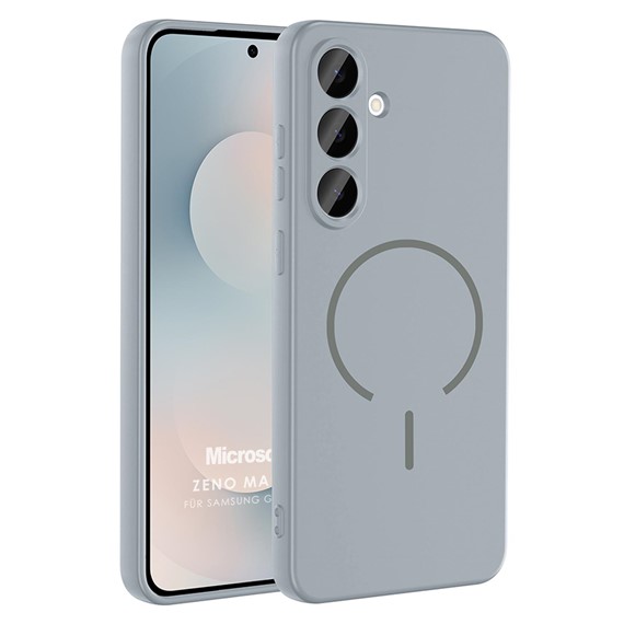 Microsonic Samsung Galaxy A35 Kılıf Zeno MagSafe Gri 1