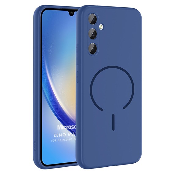Microsonic Samsung Galaxy A34 Kılıf Zeno MagSafe Lacivert 1