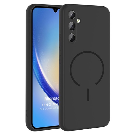 Microsonic Samsung Galaxy A34 Kılıf Zeno MagSafe Siyah 1
