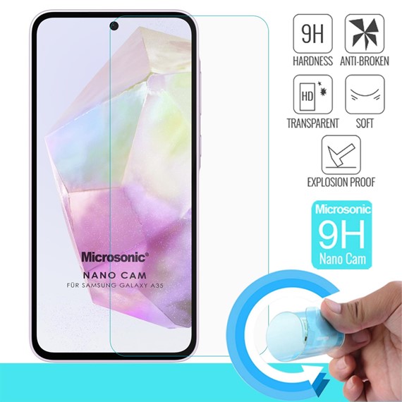 Microsonic Samsung Galaxy A35 Nano Glass Cam Ekran Koruyucu 2