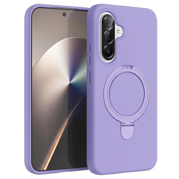 Microsonic Samsung Galaxy A36 Kılıf Aura Stant MagSafe Lila 1