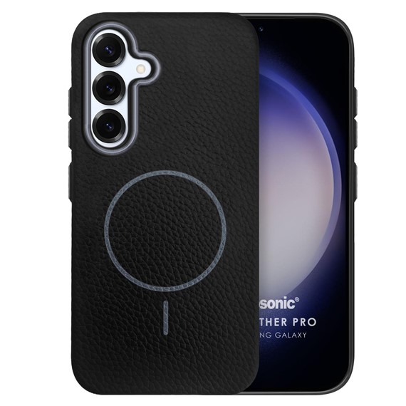 Microsonic Samsung Galaxy A36 Kılıf MagLeather Pro Siyah 1