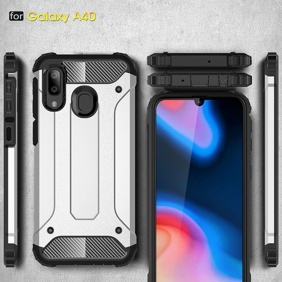 Microsonic Samsung Galaxy A40 Kılıf Rugged Armor Kırmızı 5