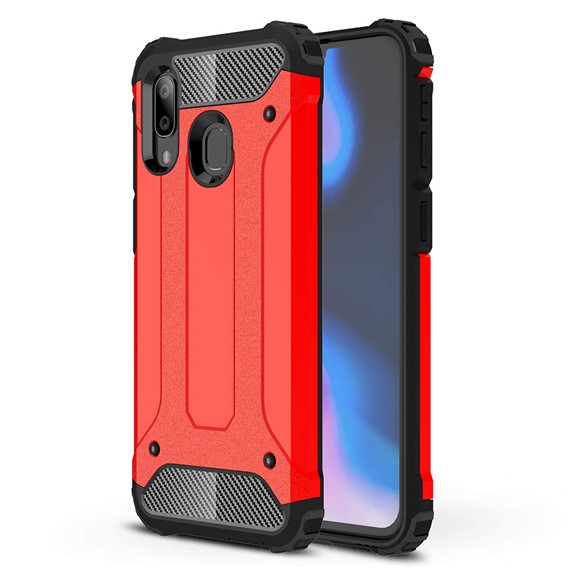 Microsonic Samsung Galaxy A40 Kılıf Rugged Armor Kırmızı 1