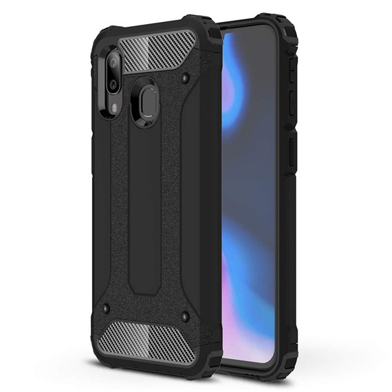 Microsonic Samsung Galaxy A40 Kılıf Rugged Armor Siyah 1