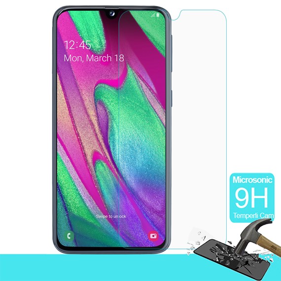 Microsonic Samsung Galaxy A40 Temperli Cam Ekran koruyucu 1