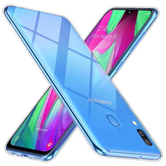 Microsonic Samsung Galaxy A40 Kılıf Transparent Soft Beyaz 4