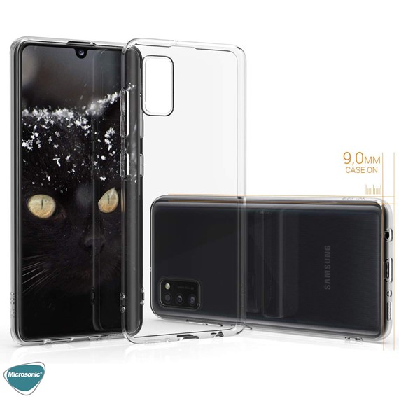 Microsonic Samsung Galaxy A41 Kılıf Transparent Soft Beyaz 4