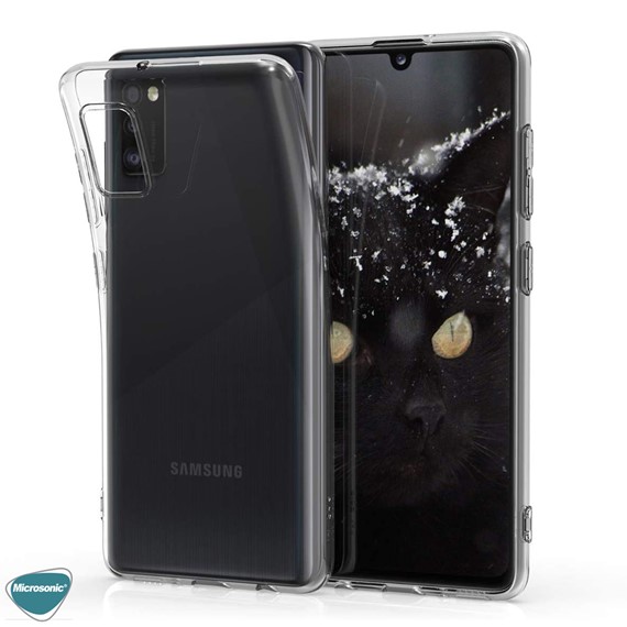 Microsonic Samsung Galaxy A41 Kılıf Transparent Soft Beyaz 5