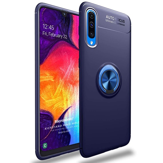 Microsonic Samsung Galaxy A50 Kılıf Kickstand Ring Holder Lacivert 1