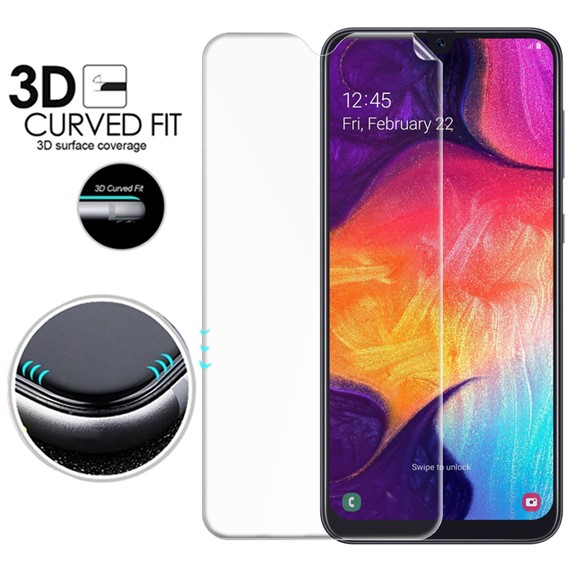 Microsonic Samsung Galaxy A50 Ön Arka Kavisler Dahil Tam Ekran Kaplayıcı Film 3