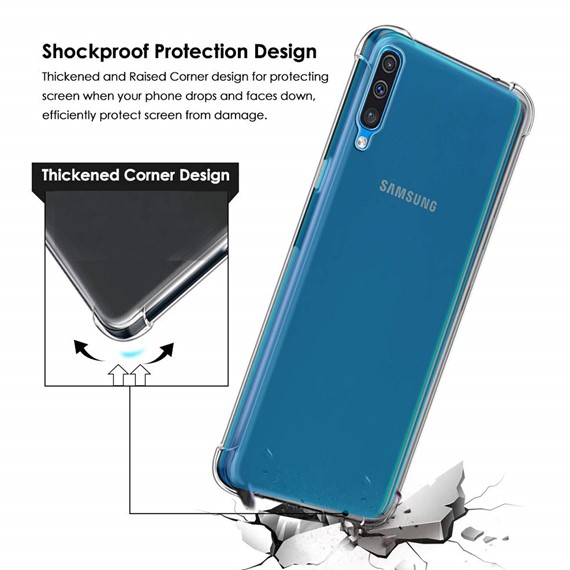 Microsonic Shock Absorbing Kılıf Samsung Galaxy A50 Şeffaf 3