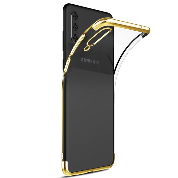 Microsonic Samsung Galaxy A50 Kılıf Skyfall Transparent Clear Gold 2
