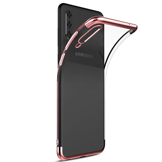 Microsonic Samsung Galaxy A50 Kılıf Skyfall Transparent Clear Rose Gold 2