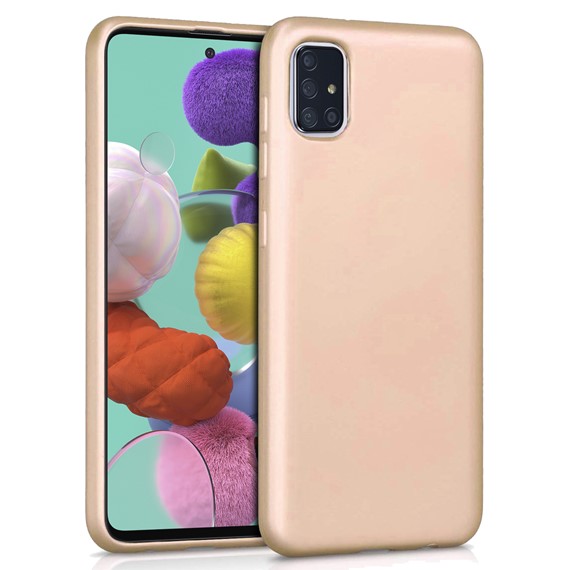 Microsonic Matte Silicone Samsung Galaxy A51 Kılıf Gold 1