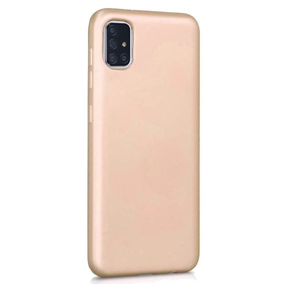 Microsonic Matte Silicone Samsung Galaxy A51 Kılıf Gold 2