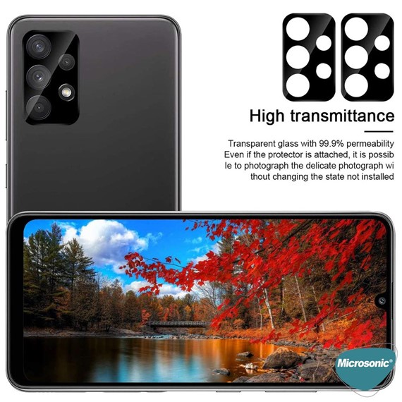 Microsonic Samsung Galaxy A52s Kamera Lens Koruma Camı V2 Siyah 5