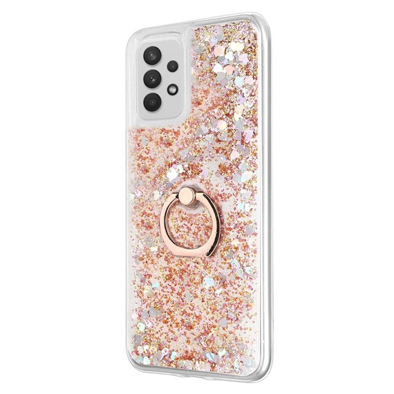 Microsonic Samsung Galaxy A72 Kılıf Glitter Liquid Holder Gold 2