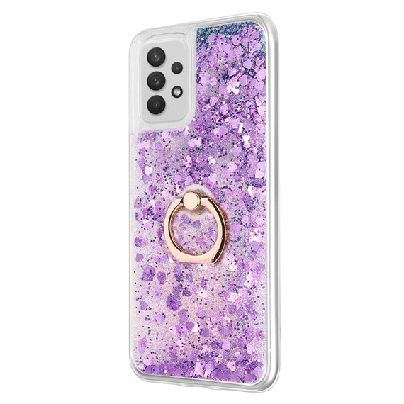 Microsonic Samsung Galaxy A52s Kılıf Glitter Liquid Holder Mor 2