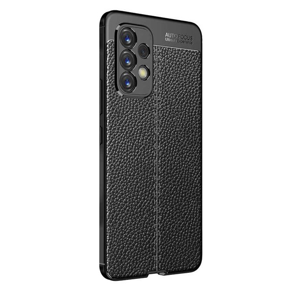 Microsonic Samsung Galaxy A73 5G Kılıf Deri Dokulu Silikon Siyah 2