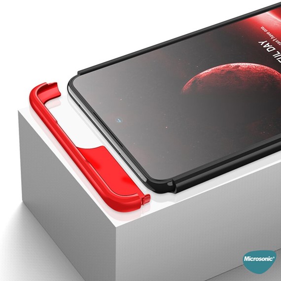 Microsonic Samsung Galaxy A53 5G Kılıf Double Dip 360 Protective Kırmızı 5
