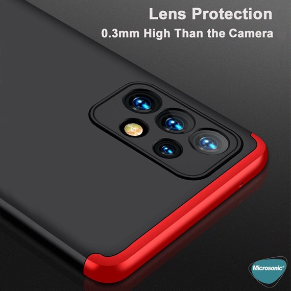 Microsonic Samsung Galaxy A73 5G Kılıf Double Dip 360 Protective Kırmızı 6