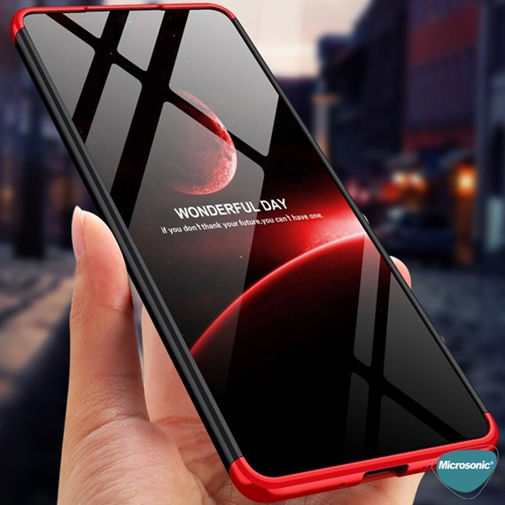 Microsonic Samsung Galaxy A53 5G Kılıf Double Dip 360 Protective Siyah Kırmızı 8