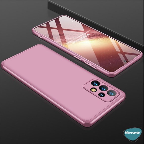 Microsonic Samsung Galaxy A53 5G Kılıf Double Dip 360 Protective Rose Gold 3