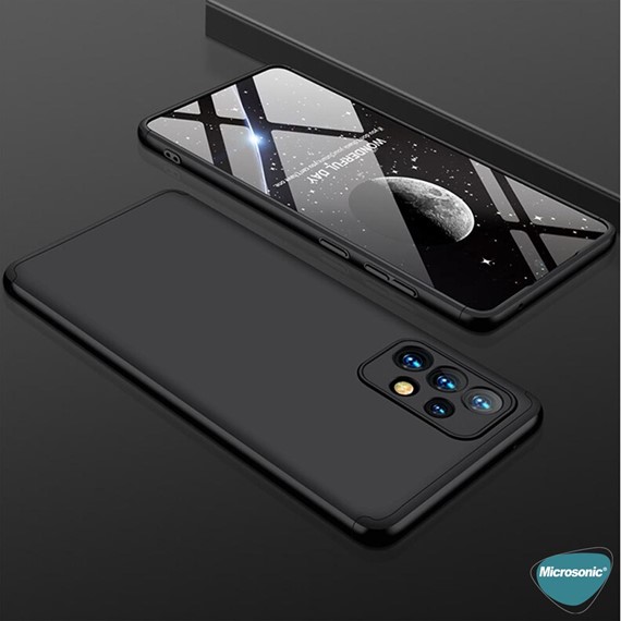 Microsonic Samsung Galaxy A53 5G Kılıf Double Dip 360 Protective Siyah 3