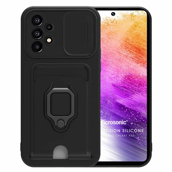 Microsonic Samsung Galaxy A53 5G Kılıf Multifunction Silicone Siyah 1
