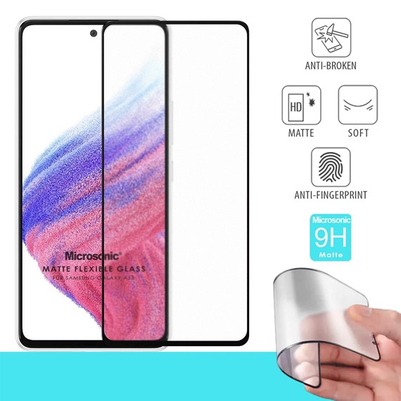 Microsonic Samsung Galaxy A53 5G Seramik Matte Flexible Ekran Koruyucu Siyah 1